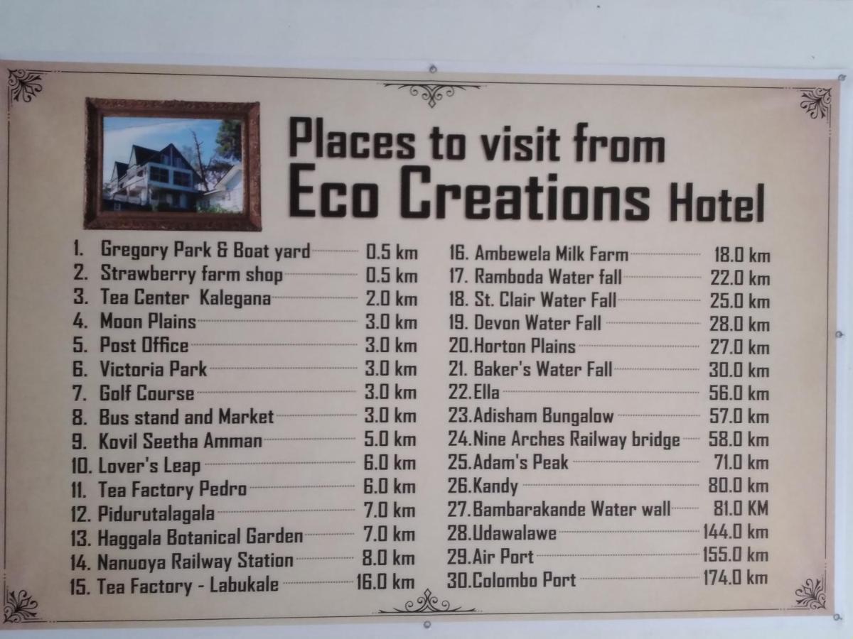 Hotel Eco Creations Nuwaraeliya Nuwara Eliya Exterior foto
